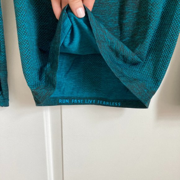 Nike Dri Fit Knit Half Zip running pullover in "Forest Green Heather" S - Picture 5 of 9